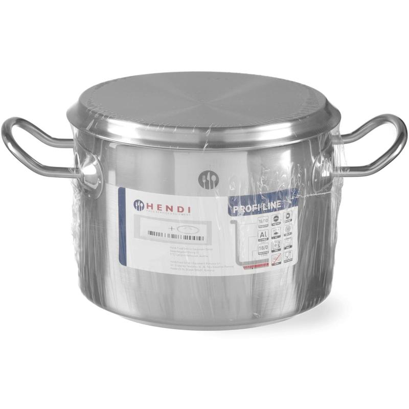 Medium Profi Line Pot with Lid 23.5 L, Diameter 360 X 230 H - Hendi 831700