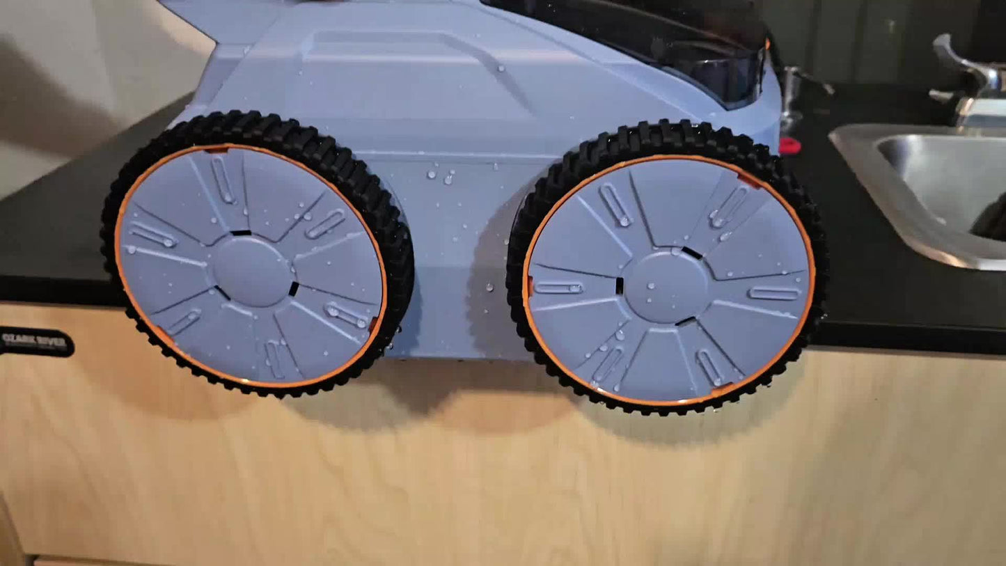 Robot Zwembadreiniger – Zwembad Robotstofzuiger – Automatische Zwembad Cleaner – Zwembad Vacuüm – Draadloze Zwembadreiniger – 45.000 Pa Zuigkracht – Sonar Navigatie & Muurklimfunctie – Sky Blue