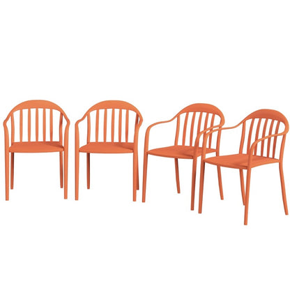 Tuinstoelen – Buitensstoelen – Stapelbare Stoelen – Balkonstoelen – Tuinmeubilair – Weerbestendig Kunststof – Comfortabele Armleuningen