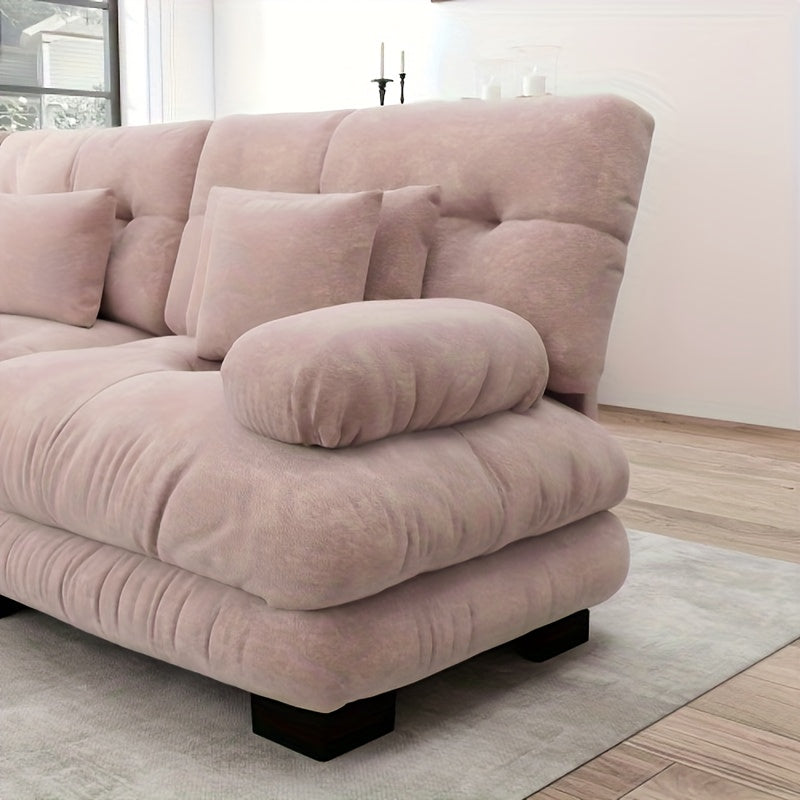 Relaxbank – Bank – Sofa Bed – Hoekbank – Loveseat – Modern Roze – Handmatig Verstelbaar – Ruimtebesparend Design