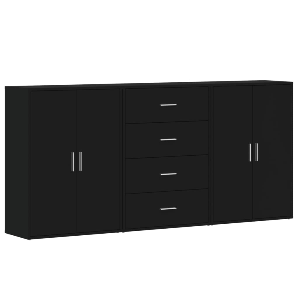 Dressoir – Ladekast – Opbergkast – Woonkamerkast – Kast – Beton Grijs – Robuust Materiaal – Veel Opbergruimte