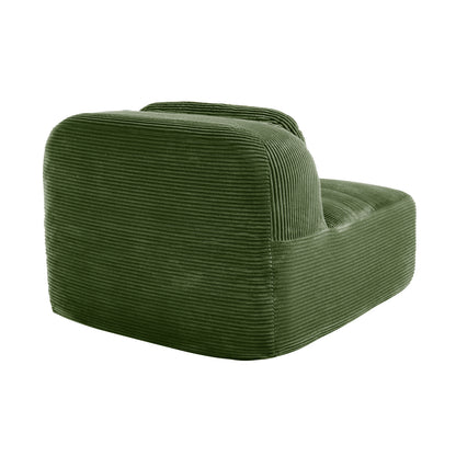 Modulaire Bank – Hoekbank – Woonbank – Loungebank – Zithoek – Zonder Armleuningen – Corduroy Stof Groen – Geen Montage Nodig – Comfortabele Volle Kussens – Stevige Non-Slip Onderkant
