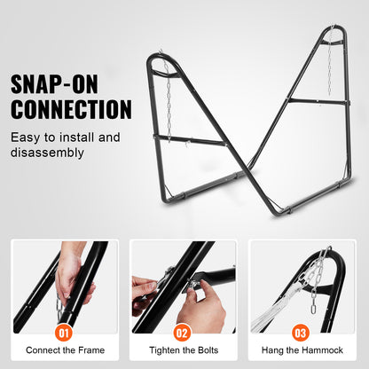 Hangmatstandaard – Hangmat Frame – Tuinstandaard – Metalen Standaard – Vrijstaande Ophanging – Verstelbare Kettingen – Gepoedercoat Staal – Draagvermogen 250 kg
