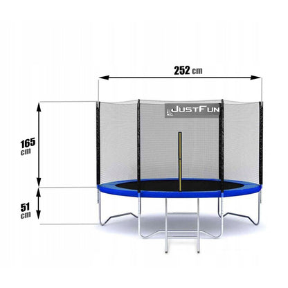 Trampoline – Tuintrampoline – Springkussen – Springmat – Buitenspeelgoed – 252 cm Diameter – Veilig Veiligheidsnet Met Ladder