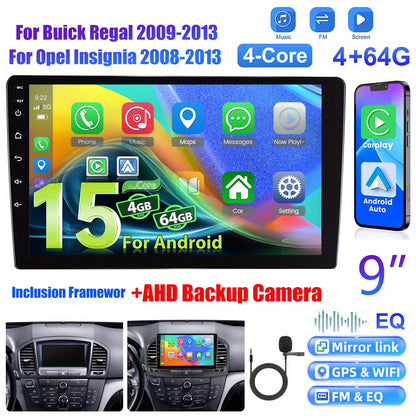 Android 15 Car Stereo – Auto Radio – Multimedia Speler – Navigatiesysteem – Dubbele Din – 9 Inch HD Touchscreen – Draadloze CarPlay & Android Auto – AHD Achteruitrijcamera & 4GB RAM/64GB Opslag