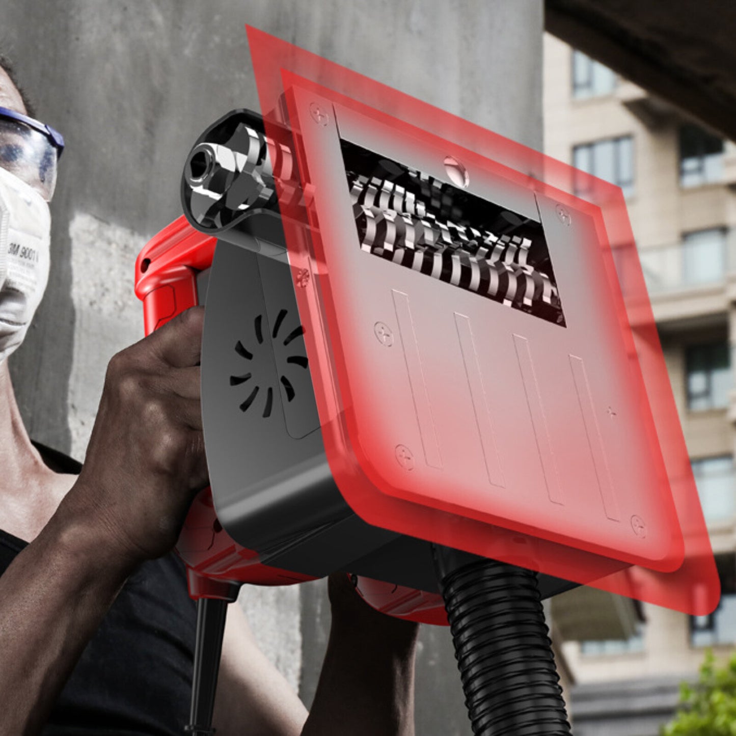 Handmatige Hamerbeitel – Sloopbeitel – Wandbeitel – Demolitibeitel – Gipsplaatbeitel – Tungsten Stalen Mes – Dubbel Hefboomsysteem – Ergonomisch Handvat – Draagtas Inclusief