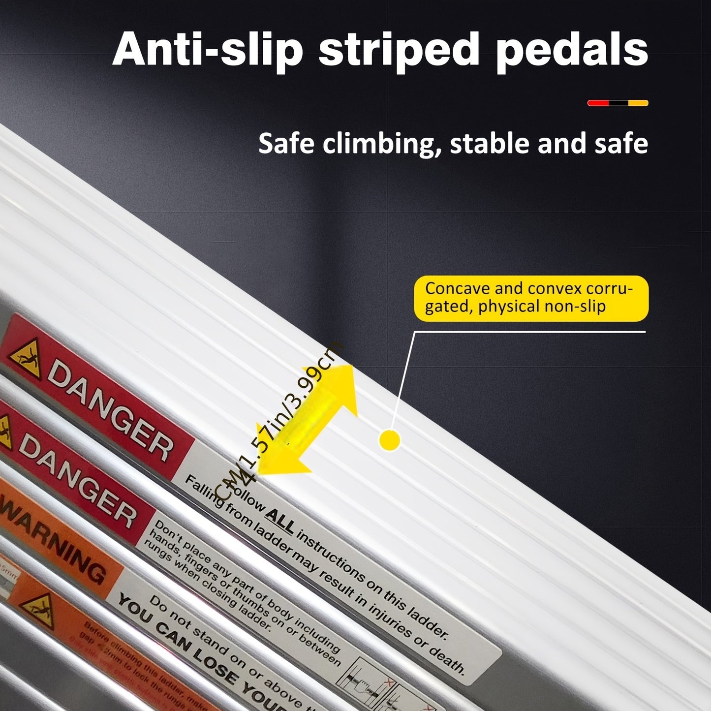 Vouwladder – Telescopische Ladder – Opvouwbare Ladder – Uitschuifbare Ladder – Steigerladder – Aluminium – Verstelbaar tot 6,2 Meter – Anti-slip Rubber Voeten