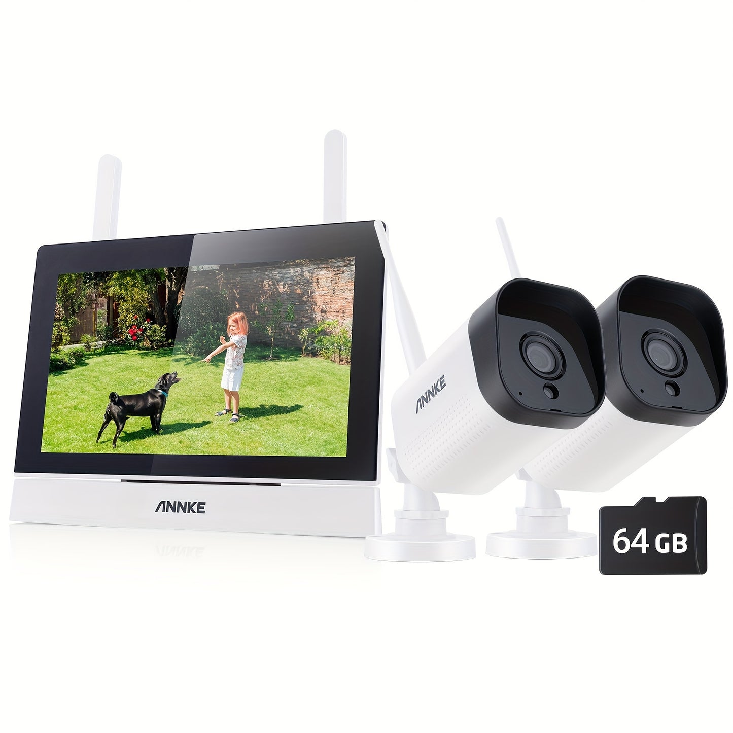 Beveiligingscamera Set – Camerabewaking – Bewakingscamera – Draadloze Camera – Wifi Beveiligingscamera – 7 Inch Touchscreen Monitor – Kleur Nachtzicht 30m