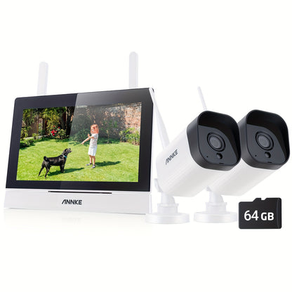 Beveiligingscamera Set – Camerabewaking – Bewakingscamera – Draadloze Camera – Wifi Beveiligingscamera – 7 Inch Touchscreen Monitor – Kleur Nachtzicht 30m