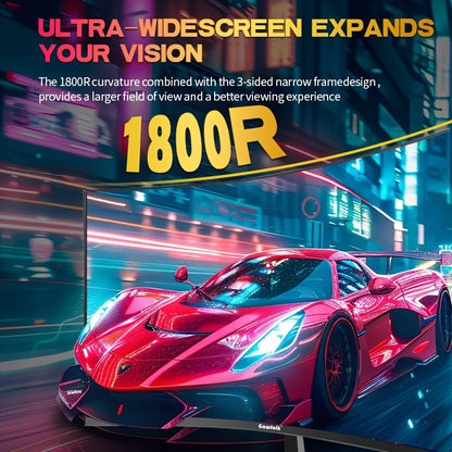 27 Inch Gaming Monitor – Curved Scherm – PC Beeldscherm – Computer Monitor – Monitor 180Hz – Full HD 1080p – FreeSync – Oogbescherming