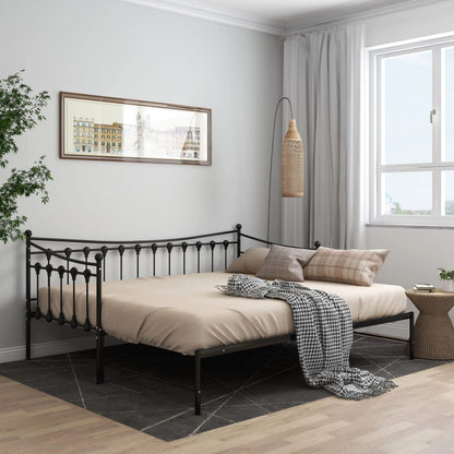 Bedbank – Slaapbank – Sofa Bed – Logeerbed – Uittrekbare Bedbank – Metalen Frame – 90x200 cm – Ruimtebesparend Ontwerp