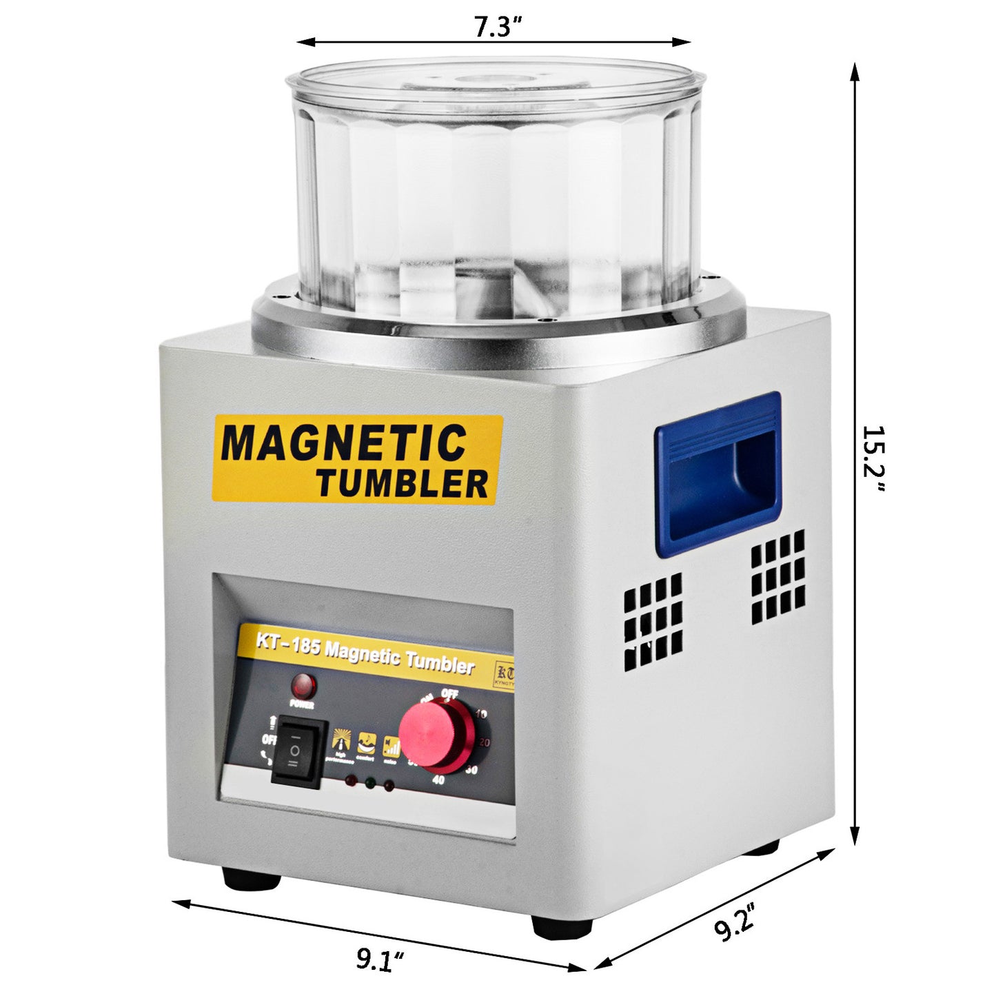 Juwelenpolijstmachine – Polijstmachine – Juwelenreiniger – Schuurmachine – Polijsttumbler – Magnetisch – Instelbare Draairichting – 2000 RPM