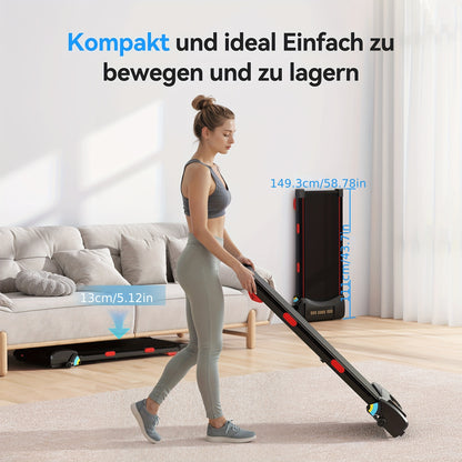 Loopband – Walking Pad – Homeloopband – Thuisfitness – Fitnessapparaat – Compact Ontwerp – Dubbelzijdige Demping – Afstandsbediening & App