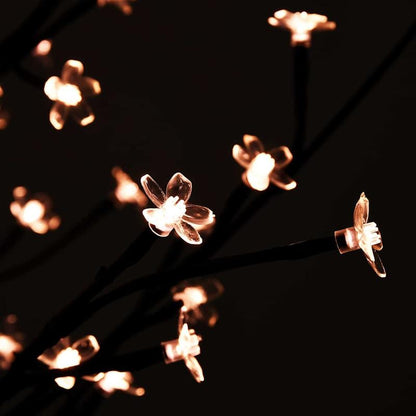 Extra Large 400cm Tall Warm White Cherry Blossom Tree with Clear Cable Lights - Sturdy Steel/Plastic Construction, Indoor/Outdoor Christmas Decoration for Home, Mall, Hotel Lobby, Courtyard - Elegant Winter Tree with Blooming