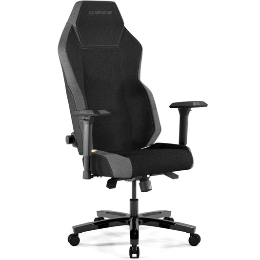 Ergonomische Bureaustoel 360° Draaibaar Zwart/Grijs – Hoogteverstelbaar Gaming/Office Swivel Chair met Kantelfunctie, Verstelbare Armleuningen, Luxe Alcantara-achtige Bekleding en Robuust Metalen Onderstel