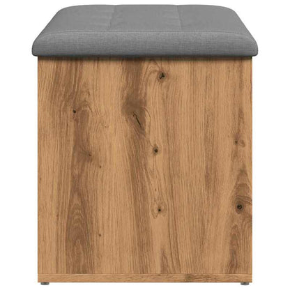 Schoenenbank – Opbergbank – Halbank – Zitbank – Schoenenrek – Houtlook Artisan Eiken – Compact 82x42x45 cm – Stevig tot 110 kg