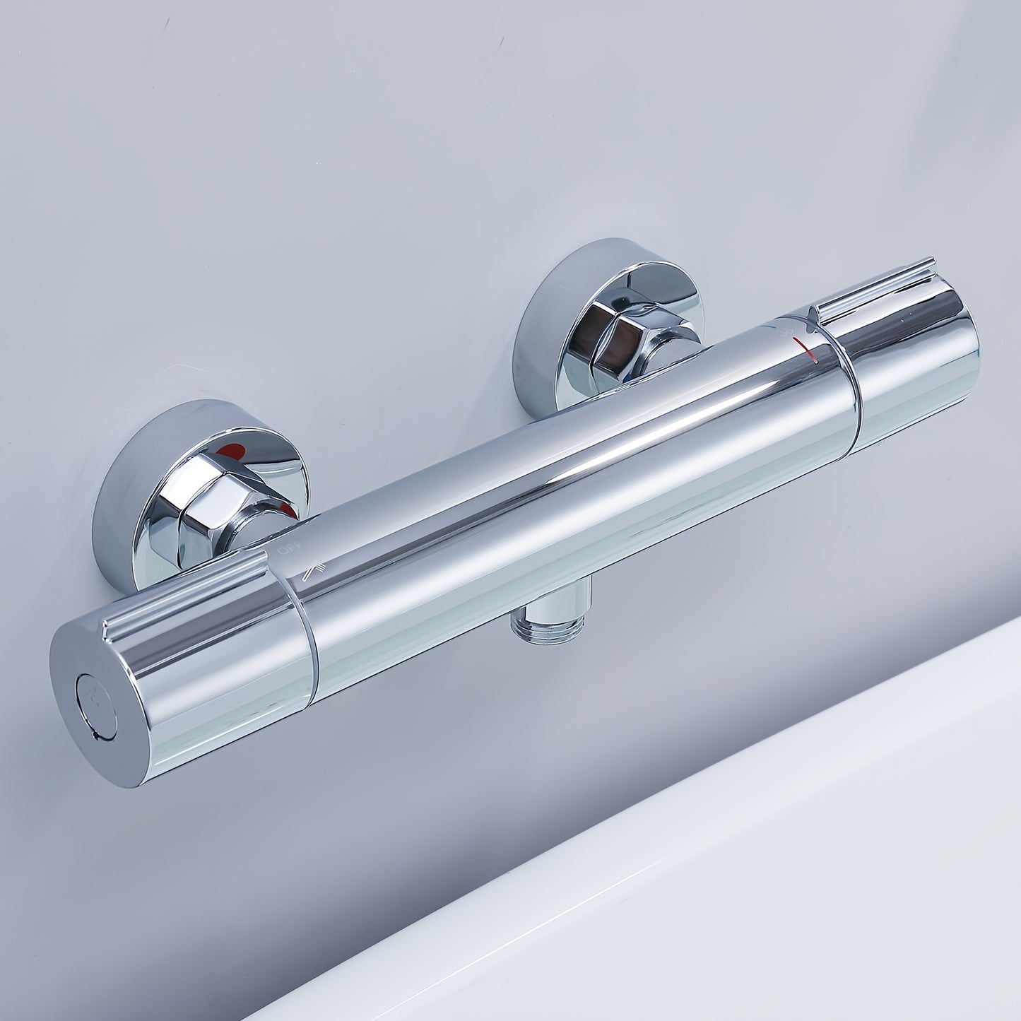 Modern Wall-Mounted Shower System with Thermostat - Complete Shower Set with Rain Shower Head, Handheld Shower & Bidet Sprayer, Easy Installation, No Batteries/Electrical Required, Durable Bathroom Fixture for Contemporary Ba