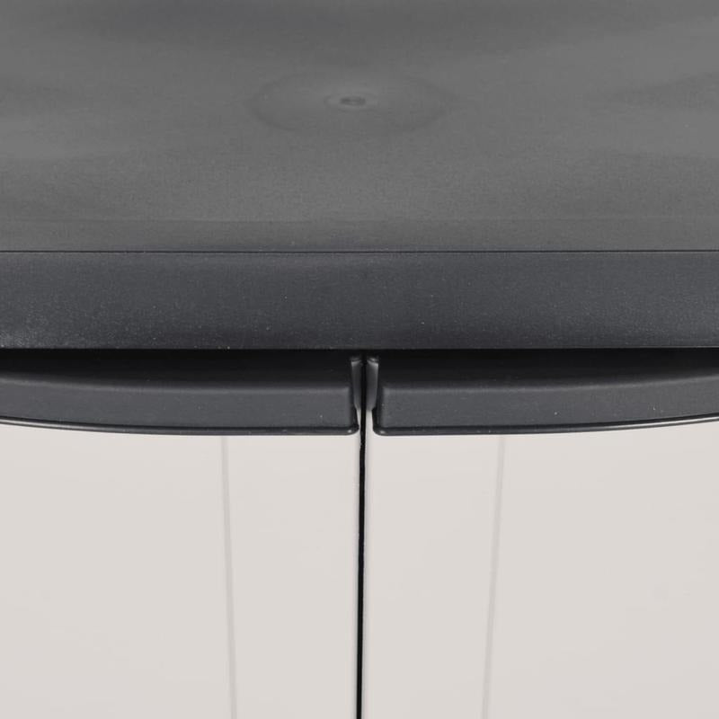Tuinkast – Tuinberging – Opbergkast – Bergkast – Schuurkast – Grijs en Zwart – Compact Formaat 65x37x85 cm – Duurzaam Materiaal PP en RVS