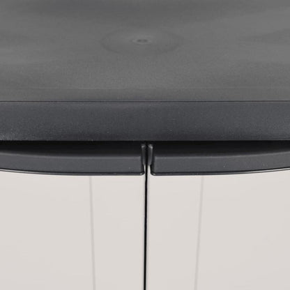Tuinkast – Tuinberging – Opbergkast – Bergkast – Schuurkast – Grijs en Zwart – Compact Formaat 65x37x85 cm – Duurzaam Materiaal PP en RVS