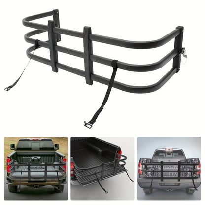 Truck Bed Extender – Truck Laadbak Verlengstuk – Pick-up Bed Verlenger – Laadruimte Verlenging – Cargo Extender Zwart – Verstelbare Lengte 122-155 cm – Duurzame Aluminium Bouw