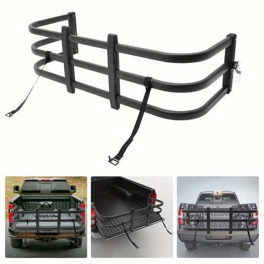 Truck Bed Extender – Truck Laadbak Verlengstuk – Pick-up Bed Verlenger – Laadruimte Verlenging – Cargo Extender Zwart – Verstelbare Lengte 122-155 cm – Duurzame Aluminium Bouw