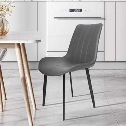 Eetkamerstoelen – Stoelen – Kuipstoelen – Dining Chairs – Keukenstoelen – Grijs – Ergonomisch Comfort – Metaal Met Poedercoating