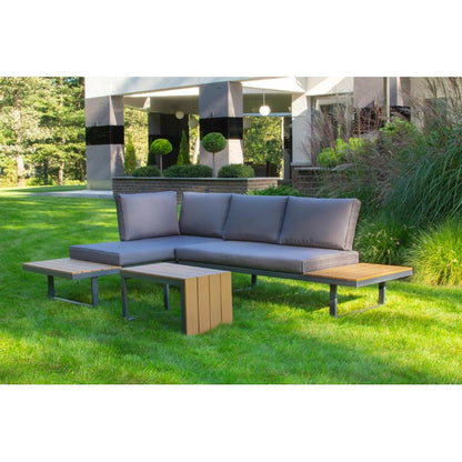 Tuinmeubelset – Loungeset – Hoekbank – Buitenmeubelen – Balkonset – Aluminium Frame – Lichtgewicht & Weerbestendig