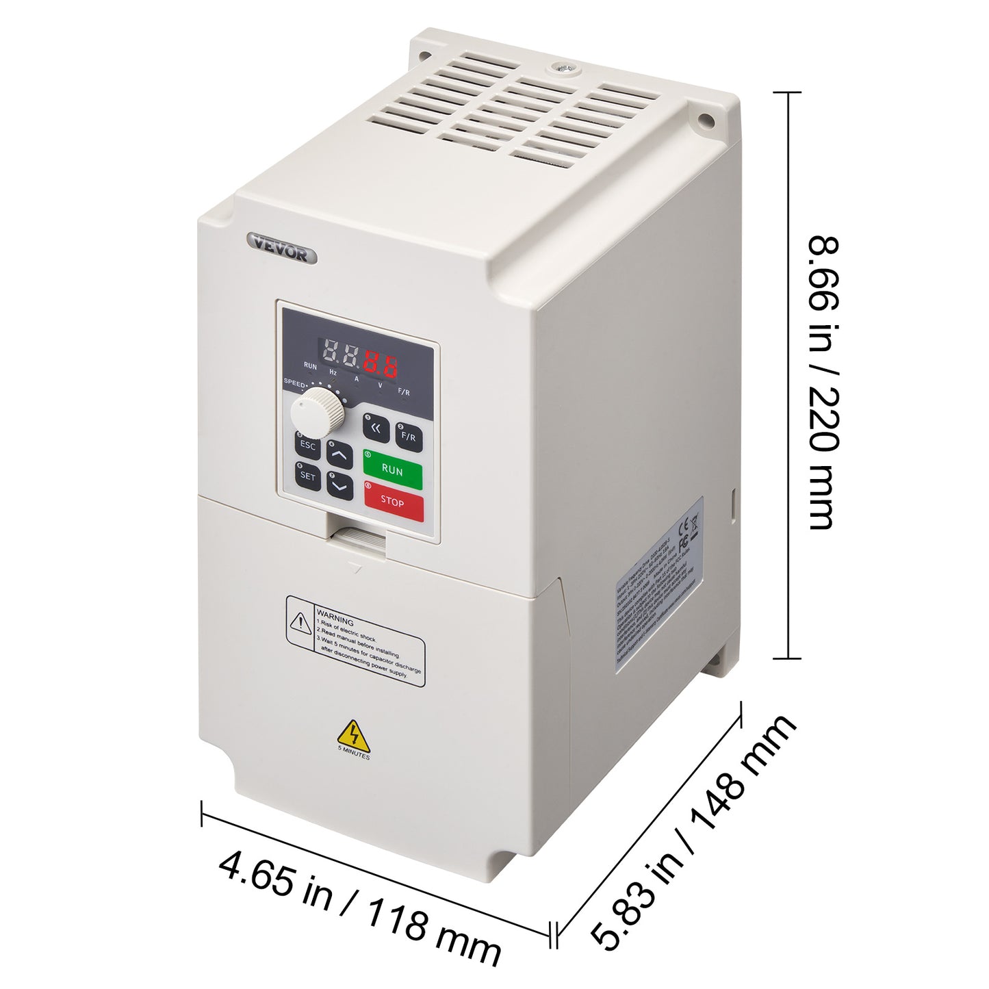 Frequentieomvormer – Frequentieregelaar – VFD – Motorregelaar – Snelheidsregelaar – 4 kW Vermogen – 0-2000 Hz Uitgangsfrequentie