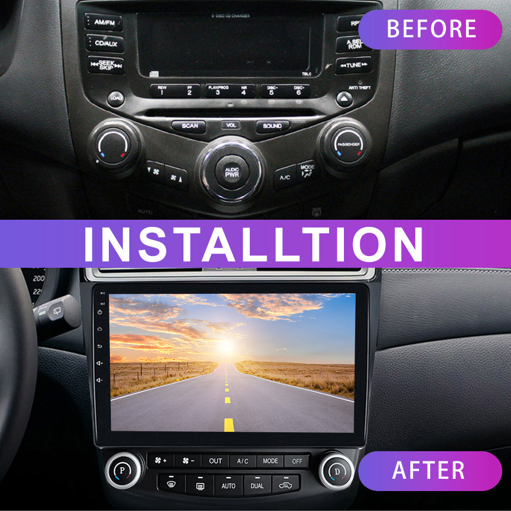 Android autoradio – Double Din radio – Car stereo – Multimedia speler – Navigatiesysteem – 10 inch 1080P touchscreen – Draadloze CarPlay & Android Auto inclusief achteruitrijcamera en microfoon