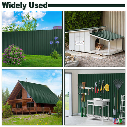 36-Piece Roof Panels, Trapezoidal Metal Sheets, 115 x 45 cm Each, 18 m² Roofing Sheets for Garden Sheds, Removable Tool Sheds, Temporary Roofing