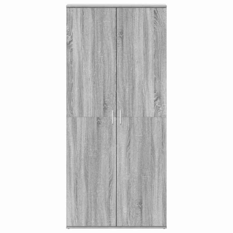 Schoenenkast – Schoenopberger – Schoenrek – Schoenenschuur – Grijze Kast – Sonoma Grijs – 80x39x180 cm – Duurzaam Hout – Geschikt Voor Woonkamer En Veranda