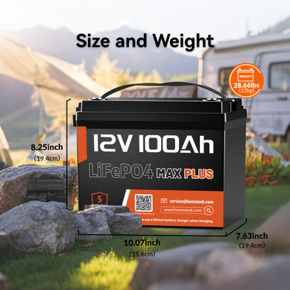 Li-ion Accu – Lithium Batterij – Oplaadbare Accu – LiFePO4 Batterij – 12V 100Ah – Hoge Capaciteit – Langdurige Duurzaamheid