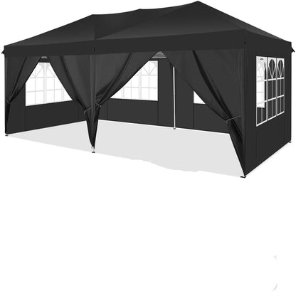 Pop-up Partytent – Vouwtent – Zonnetent – Evenemententent – Partytent 3x6 Meter Zwart – Waterdicht Materiaal – UPF 50+ Zonbescherming