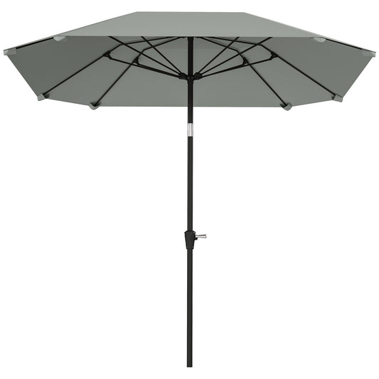 Parasol – Zonnescherm – Terrasparasol – Buitenparasol – Verstelbare Parasol – 2,3 Meter Diameter – Aluminium Frame Met Fiberglas