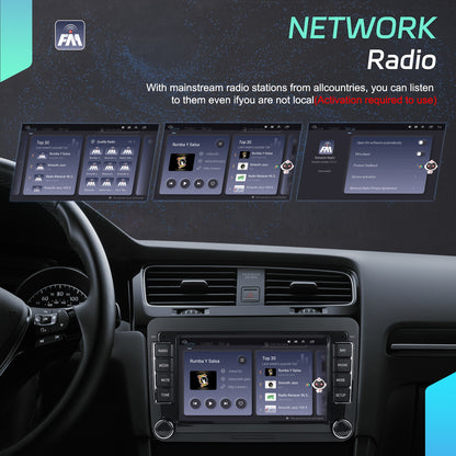 Autoradio – Car Stereo – Auto Radio – 1 DIN – 2 DIN – 7” Touchscreen – Android 15 – Qualcomm Octa-Core Processor – Draadloos CarPlay & Android Auto - QUORE