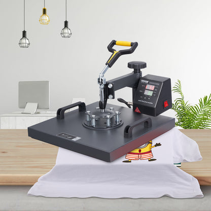 Warmtepers – Sublimatiepers – Transferpers – T-shirtpers – Pettenpers – 38x38 cm Platte Persplaat – Digitale Temperatuur- en Tijdregeling