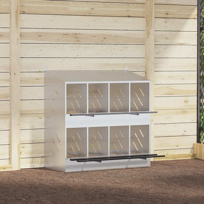 Kippennestbox – Nestkast – Legnest – Kipnest – Nestbak – 8 Compartimenten – Gegalvaniseerd Staal