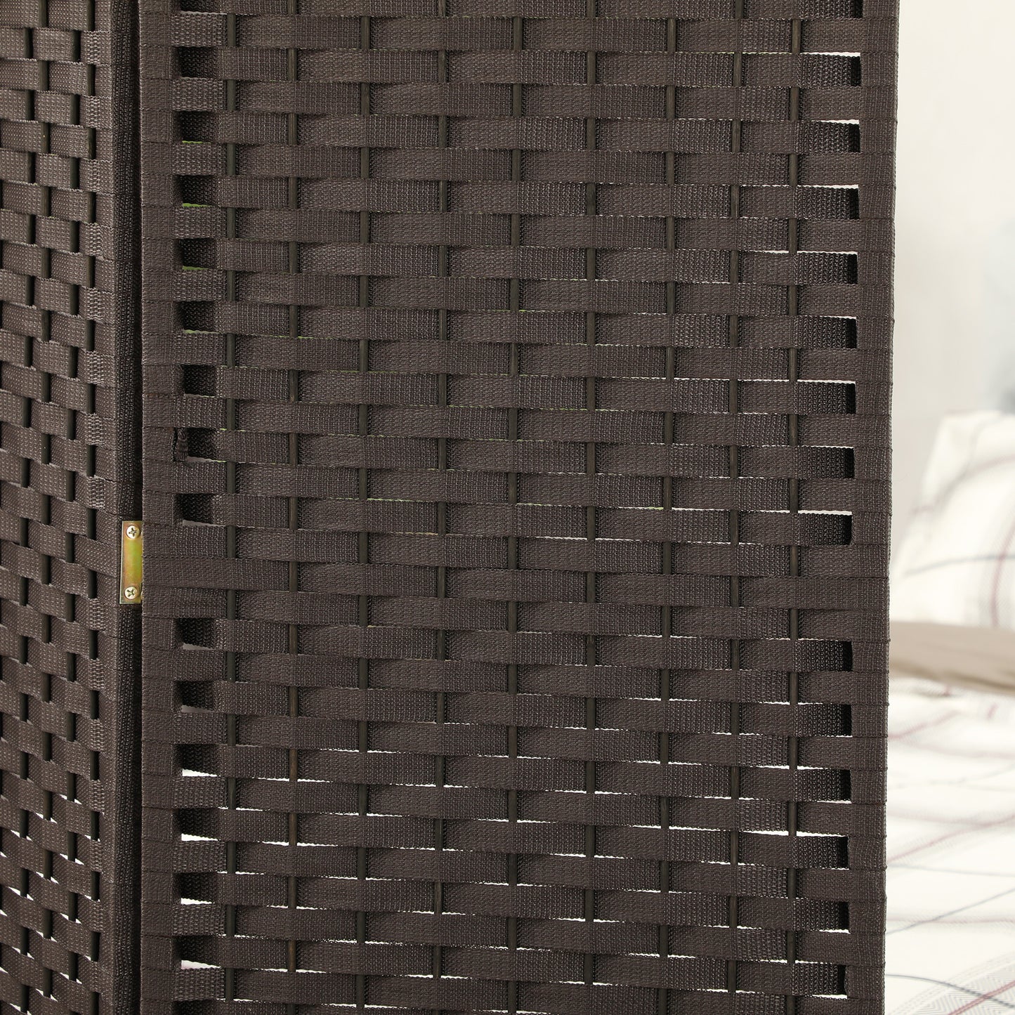 Kamerscherm – Room Divider – Scheidingswand – Privacy Scherm – Ruimteverdelers – Bruin – Vierdelig – Opvouwbaar – Lichtgewicht – Hoogte 150 cm