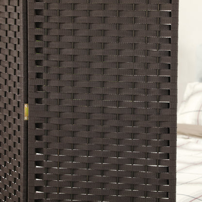 Kamerscherm – Room Divider – Scheidingswand – Privacy Scherm – Ruimteverdelers – Bruin – Vierdelig – Opvouwbaar – Lichtgewicht – Hoogte 150 cm