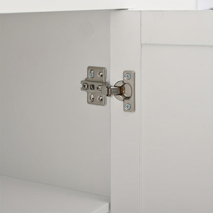 Modern White Corner Wardrobe & Display Cabinet with 14 Storage Areas - 3 Cabinets & 2 Drawers, Space-Saving High Cabinet with Bookshelf & Door Storage, Metal Construction, Easy Assembly for Living Room, Hallway, Small Spaces