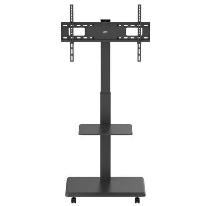 Tv meubel – Tv kast – Tv dressoir – Tv steun – Tv standaard – Mobiel verrijdbaar – Geschikt voor 37-75 inch – Draagvermogen 50 kg – Met plank en geïntegreerde stroomvoorziening
