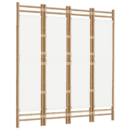 Paravent – Kamerscherm – Roomdivider – Scheidingswand – Privacy Scherm – Vouwbaar – Bamboe & Canvas – 160 cm Breed