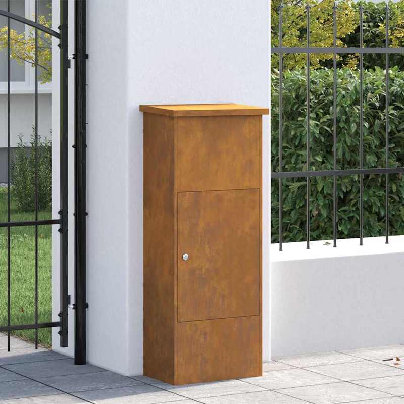 Pakketbox – Pakketbrievenbus – Veiligheidspostbox – Pakketopbergbox – Buitenpakketbox – Metaal – Weerbestendig en Ruim 44,5x29x110,5 cm