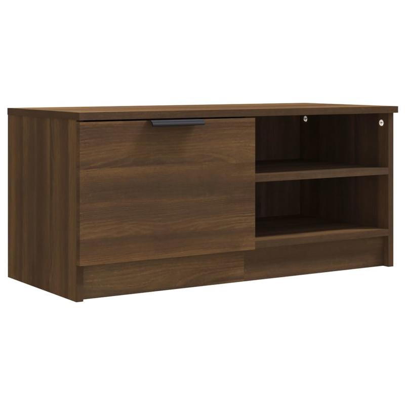 Tv-meubelen 2 st 80x35x36.5cm bewerkt hout bruin eikenkleur This TV stand is a convenient place to store various items, keeping your furniture neatly organized. Made of high-quality wood, the cabinet is strong and stable., Me