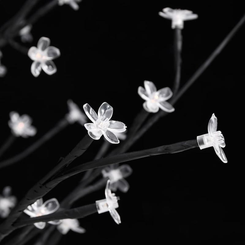 Extra Large 400cm Tall Warm White Cherry Blossom Tree with Clear Cable Lights - Sturdy Steel/Plastic Construction, Indoor/Outdoor Christmas Decoration for Home, Mall, Hotel Lobby, Courtyard - Elegant Winter Tree with Blooming