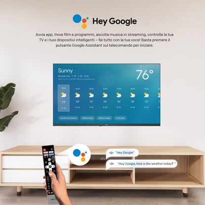 Smart TV – Televisie – LED TV – Internet TV – 32 Inch – HD Beeldkwaliteit Met HDR10 – Google TV Met Spraakbediening