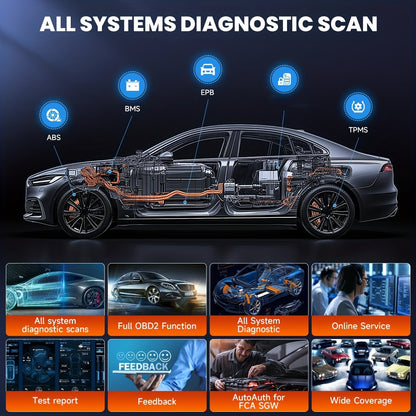 OBD2 Scanner – Diagnoseapparaat – Uitleesapparaat – Auto Scanner – Codelezer – Bidirectioneel – Draadloos – 28+ Resetfuncties – Compact Design