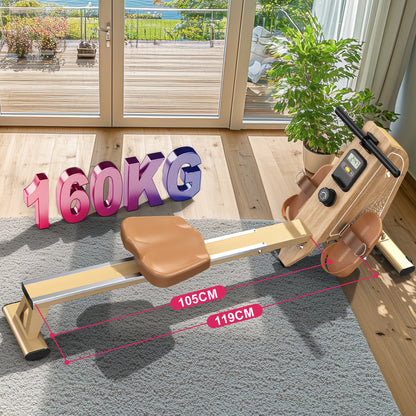 Roeitrainer – Roeimachine – Roeiapparaat – Fitnessapparaat – Cardio Machine – Magnetische Weerstand 16 Niveaus – Compact Met Draadloos Display – Max. 150 kg – Verticale Opbergmogelijkheid