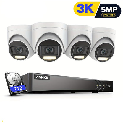 Beveiligingssysteem – 16-Kanaals Bewakingsset – CCTV Camera Set – Beveiligingscamera Systeem – 16 Camera’s – 8MP 3K Resolutie – Dual Color Nachtzicht – AI Persoons- en Voertuigdetectie