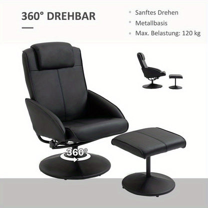 Ergonomic Recliner Chair with Footrest - Heavy-Duty Leisure Chair, Easy Assembly Living Room, Bedroom, Home Theater Seat - Sturdy Base for Hard Floors - Modern Minimalist Furniture for Reading, Watching TV, Napping - Space-Sa